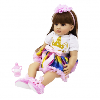 Мягконабивная кукла Реборн девочка Полина, 60 см-2